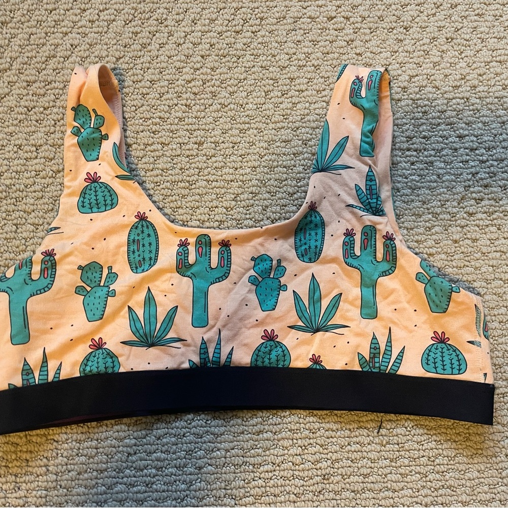 Cactus Print Sports Bra
